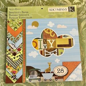Brand New K&Company Specialty Paper Pad ~ Zoo & Animals ~ Actopus to Zelephant ~